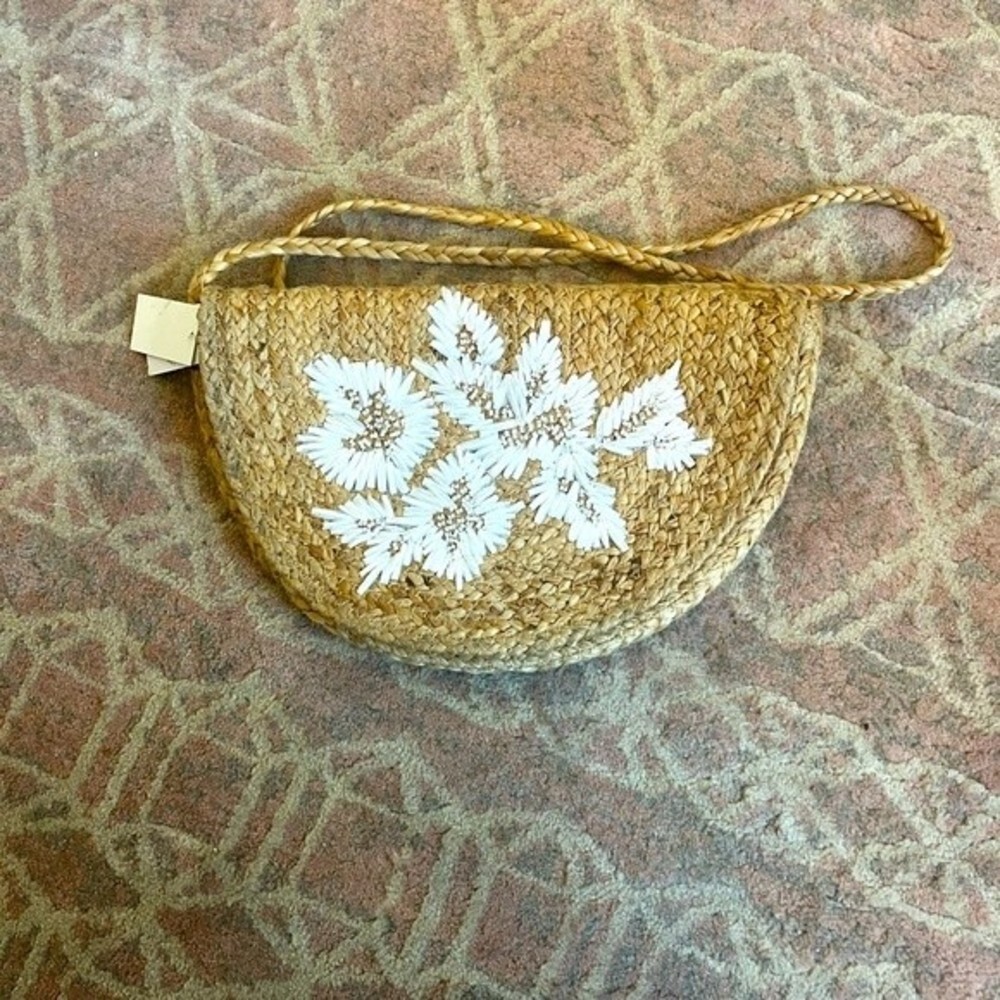 Jute Embroidered Crossbody Bag